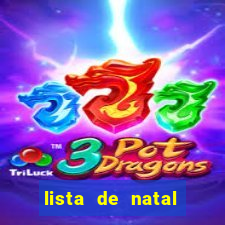 lista de natal para imprimir